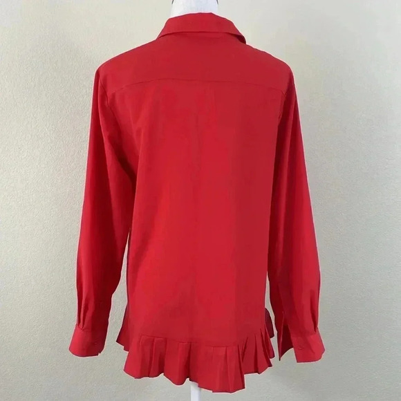 French Connection pleated hem button down shirt size xxs - Picture 5 of 8